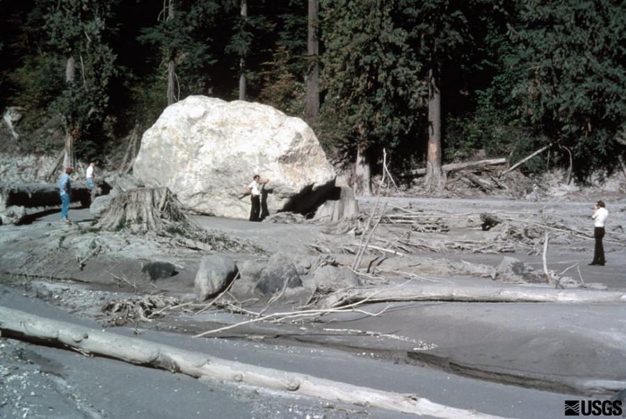 a large boulder 