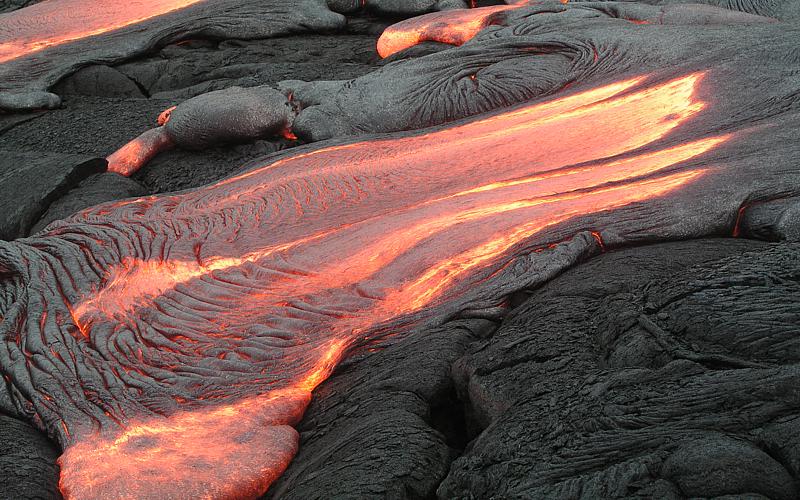 a lava flow
